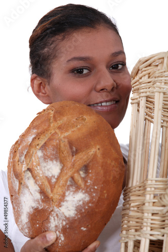 Photo: Portrait of a female baker Portrait of a female baker