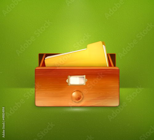 Vector: Open card catalog Open card catalog