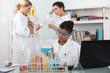 Women in science laboratory