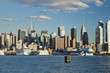 The New York City Uptown skyline at the afternoon
