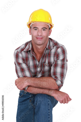 Photo: Casual male builder Casual male builder