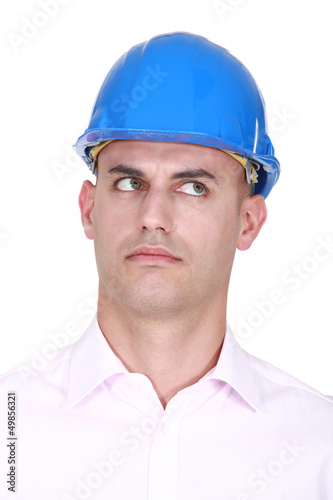 Photo: A suspicious-looking engineer A suspicious-looking engineer