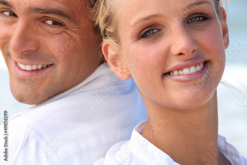 Photo: Faces of couple Faces of couple
