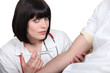 Doctor with needle