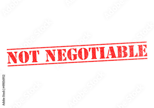 Illustration: NOT NEGOTIABLE Stamp NOT NEGOTIABLE Stamp