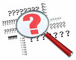Question Marks - Magnifying Glass
