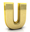 3d rendering of the letter  u