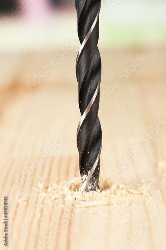Photo: Close-up image of drilling hole Close-up image of drilling hole