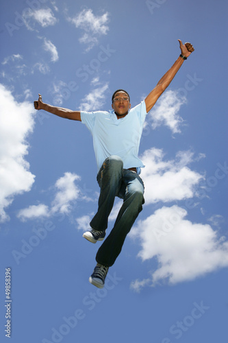 Photo: Man jumping in the air Man jumping in the air
