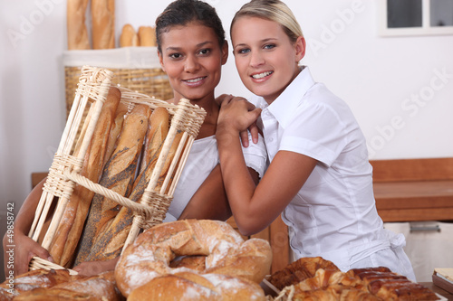 Photo: Two bakery workers Two bakery workers
