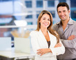 Happy business couple