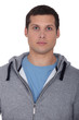 Man wearing hooded top