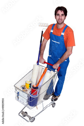 Photo: Man in a DIY store Man in a DIY store
