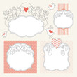 Set of romantic elegance frames