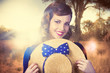 Vintage portrait of a country pinup girl