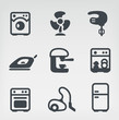 Home appliances icon set