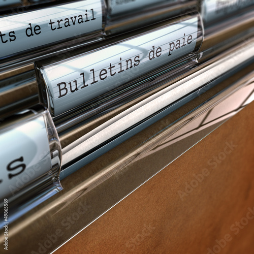 Illustration: charges salariales, bulletins de paie, salaire employé charges salariales, bulletins de paie, salaire employé