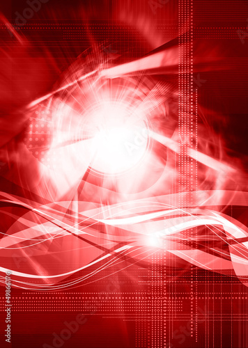 Illustration: digital red abstract design digital red abstract design