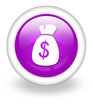 Violet Icon "Money Bag with Dollar Sign"