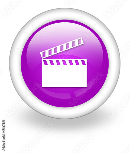 Illustration: Violet Icon "Clapperboard" Violet Icon "Clapperboard"