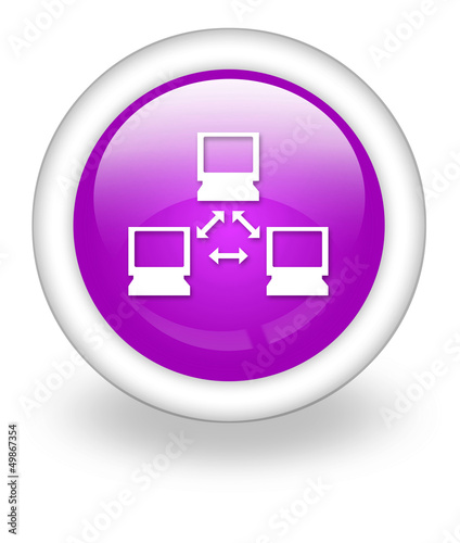 Illustration: Violet Icon "Network" Violet Icon "Network"