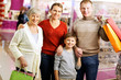 Family of shoppers