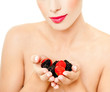 beautiful girl with berries