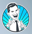 Pointing Businessman