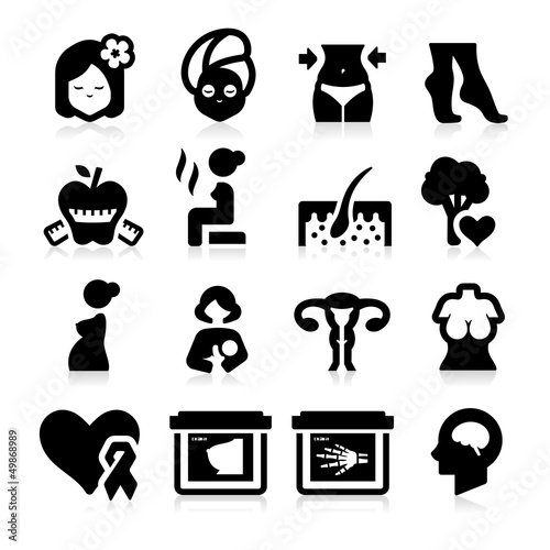 Vector: Women Health Care Icons Women Health Care Icons