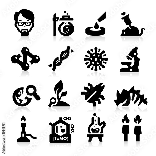Vector: Science and Research Icons Science and Research Icons