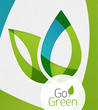 Green leaf icon concept