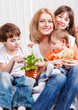 Mother and  kids