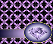 Seamless background with purple diamond