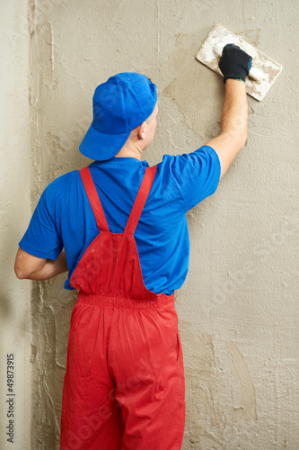 Photo: Plasterer at work Plasterer at work