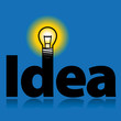 Light bulb - idea, vector illustration