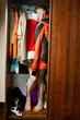 A man hiding