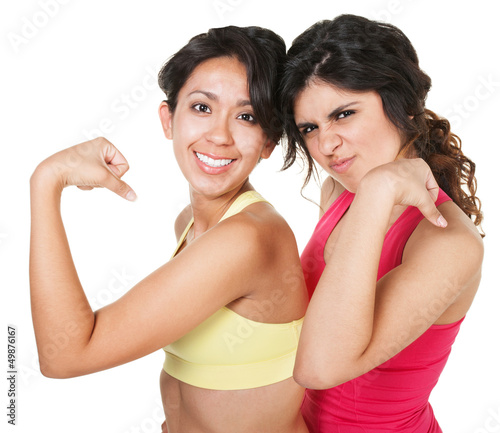 Photo: Smiling Fit Women Flexing Smiling Fit Women Flexing