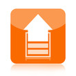 Illustration: Upload icon with upward arrow Upload icon with upward arrow