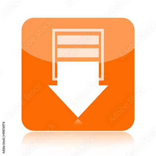 Illustration: Download icon with downward arrow Download icon with downward arrow