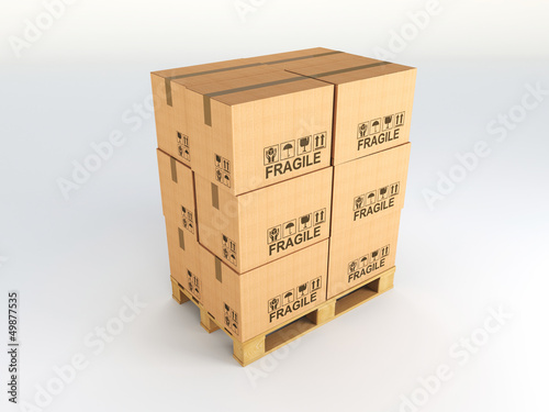 Illustration: 3d pallets 3d pallets