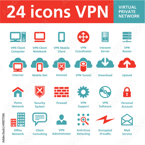 Vector: 24 Vector Icons VPN (Virtual Private Network) 24 Vector Icons VPN (Virtual Private Network)