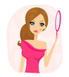 girl with a pimple