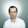 Annoyed man making a grimace