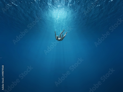 Illustration: Man falls into the depths Man falls into the depths
