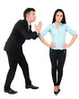 Isolated business couple