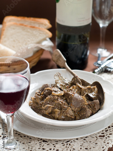Photo: Livers (kidneys) strew Livers (kidneys) strew