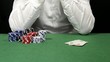Poker player folding