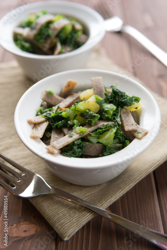 Photo: Pizzoccheri - buckwheat tagliatelle Pizzoccheri - buckwheat tagliatelle