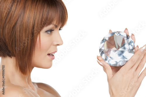 Photo: beautiful woman with diamond beautiful woman with diamond