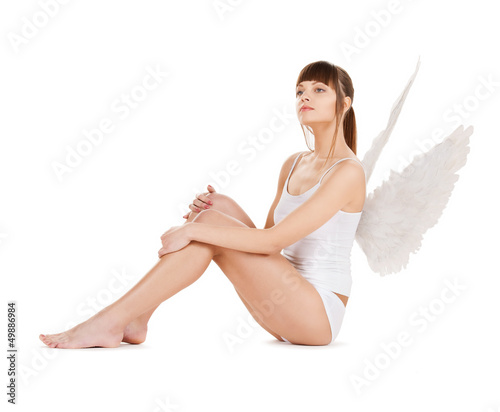 Photo: white lingerie angel girl white lingerie angel girl